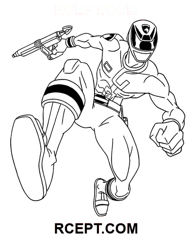 Grafica della linea dei Power Rangers disegno da colorare