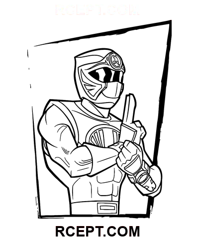 Ranger del Vento Rosso disegno da colorare
