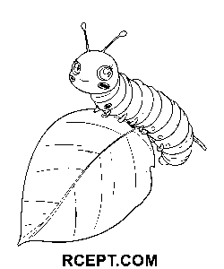Storøyd larve fargelegge