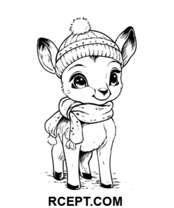 Yndig julehjort farvelægning side