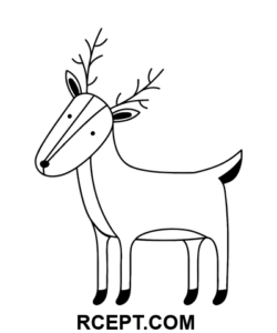 Tegneserie rensdyr farvelægning side