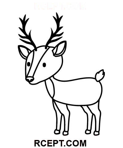 Julerensdyr farvelægning side