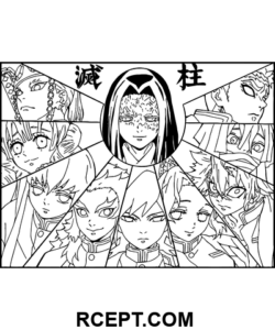 Tegneserier Dæmondræber farvelægning side