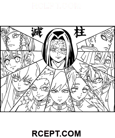 Tegneserier Dæmondræber farvelægning side