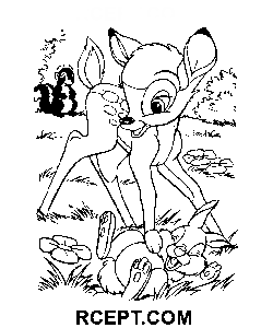 Yndig Bambi farvelægning side