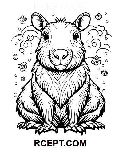 Sødt kapybaradyr farvelægning side