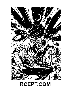 Psykedelisk landskab farvelægning side