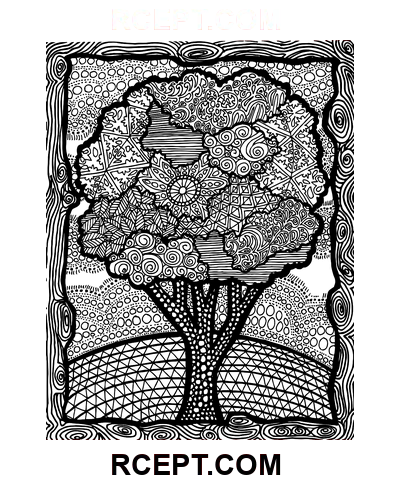 Træ psykedelisk farvelægning side