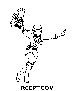 Roze Samurai Ranger kleurplaat