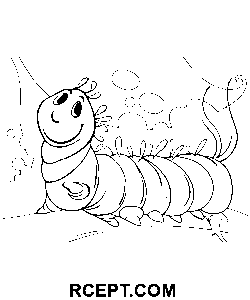 Kleine tekening rupsband kleurplaat