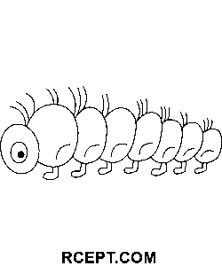 Rysunek Gąsienica Clipart Rysunek kolorowanka