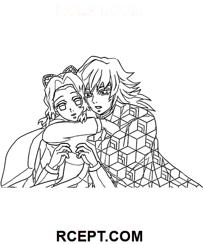 Tomioka Och Shinobu målarbok