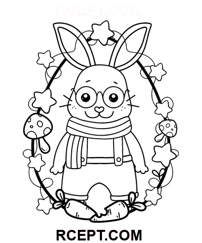 Påskägg, Hare, målarbok