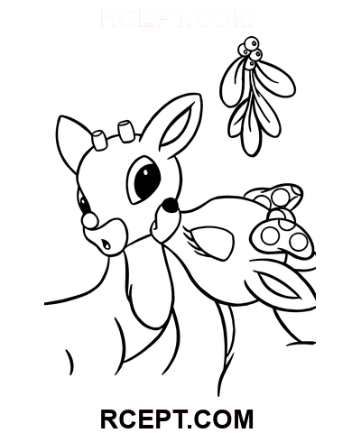 Rudolph Den Röda Nosed Renen Film målarbok