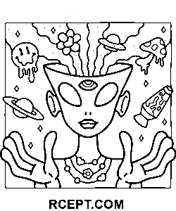Vacker Trippy målarbok