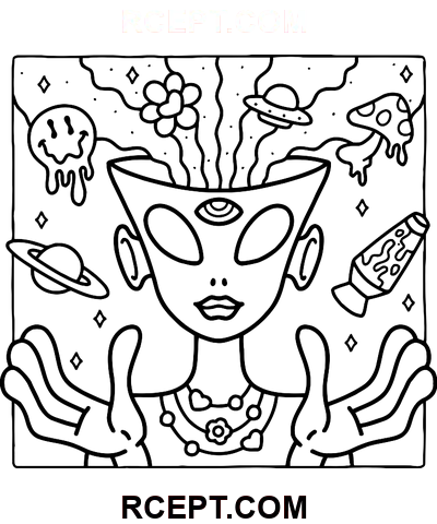 Vacker Trippy målarbok