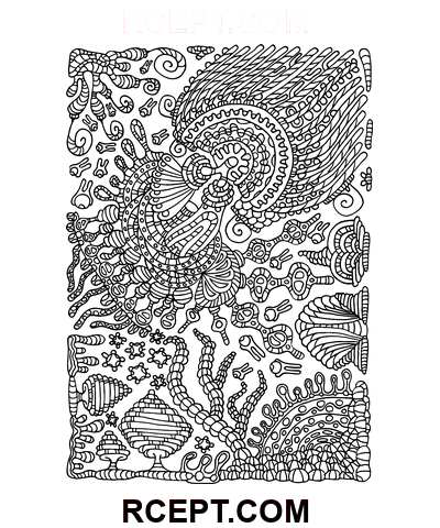 psykedelisk Clip Art målarbok