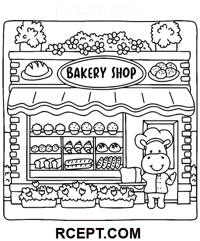 Roztomilý obchod zábava omalovánka