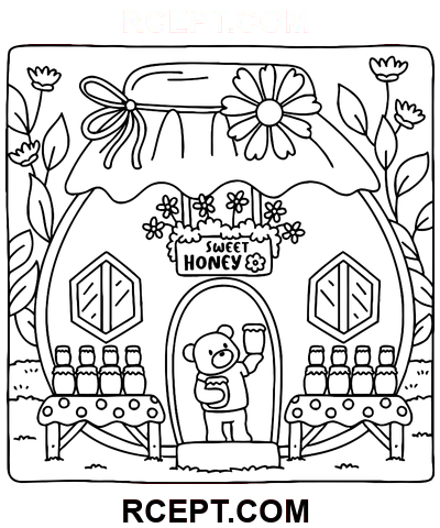 Roztomilý obchod pro umění čas omalovánka