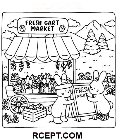 Roztomilý obchod pro nadšence omalovánka