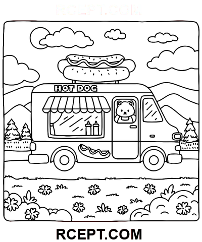 Roztomilý obchod pro relaxaci omalovánka