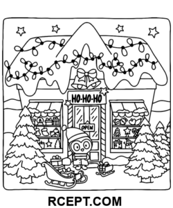 Roztomilý obchod pro zvládání stresu omalovánka