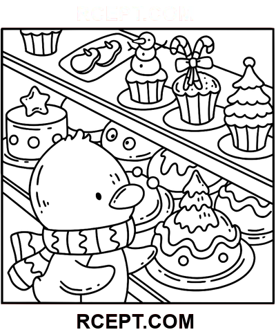 Zimní hygge pro kreativní klid omalovánka