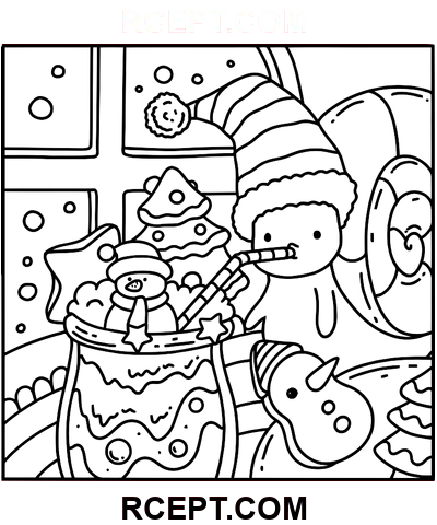 Zimní hygge pro nadšence omalovánka