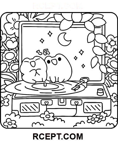 Žabí dny pro vzdělávací zábavu omalovánka