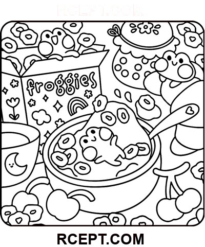 Žabí dny pro nápadité děti omalovánka