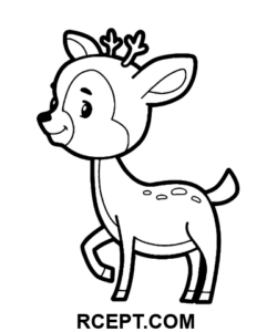 Krásný malý jelen omalovánka