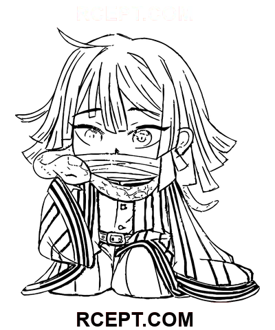 Roztomilý Iguro Obanai omalovánka