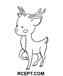 Roztomilý malý jelen omalovánka