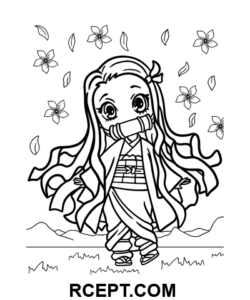 Nezuko pro předškoláky omalovánka