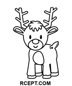kreslený roztomilý sob omalovánka