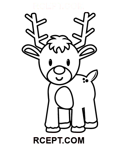 kreslený roztomilý sob omalovánka