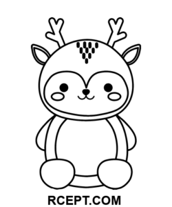 Roztomilý hračka jelen omalovánka