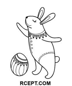 Nový velikonoční zajíček omalovánka