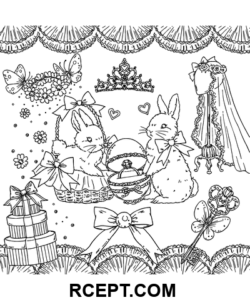 Velikonoční skica omalovánka