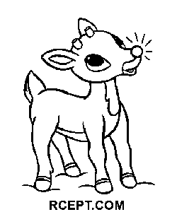 Vánoční sob pro děti omalovánka
