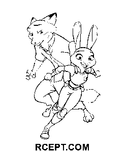 Zootopie Pro Předškoláky omalovánka