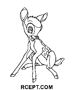 Rozkošný jelen omalovánka