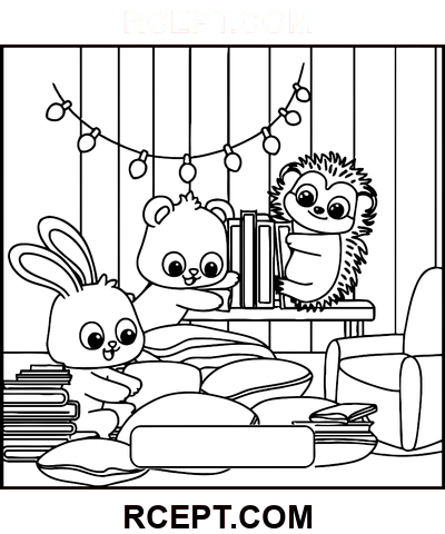 Nadýchané Přátelé Umění omalovánka