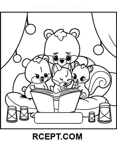 Nadýchaní přátelé pro umění čas omalovánka
