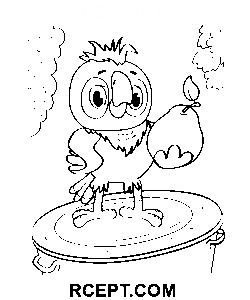 Papoušek Cartoon pro fanoušky omalovánka