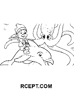 Line Art Jake nikdy nepřistáli piráti omalovánka