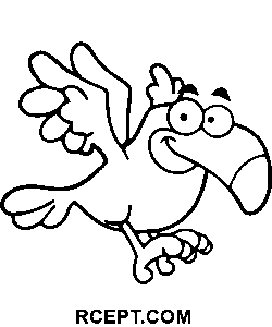 Legrační papoušek omalovánka