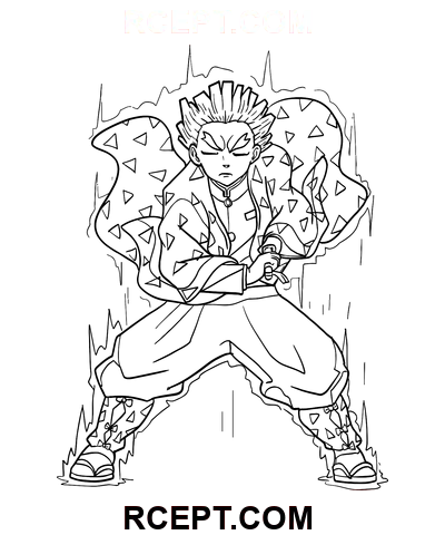 Dessin du tueur de démons coloriage