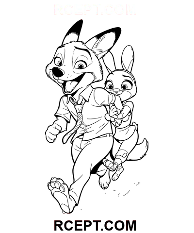 Nouveau Zootopie coloriage