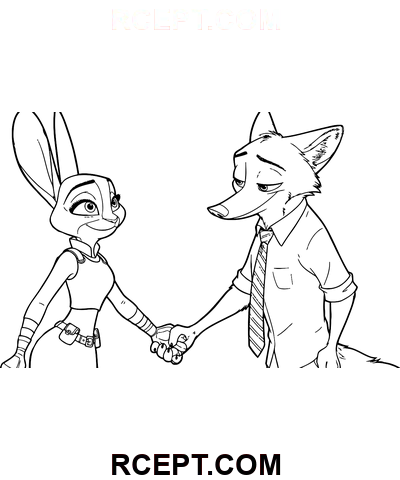 Zootopie Clip Art coloriage